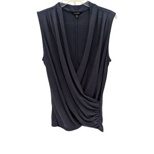 Banana Republic Navy Drape Blouse